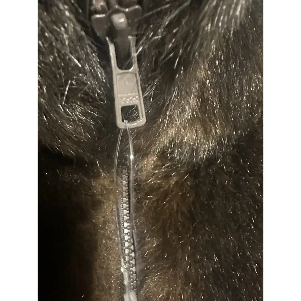 Gallery Faux Fur Coat Jacket Brown Faux Mink Look – Women’s Med 42w Lux Soft - Picture 6 of 6